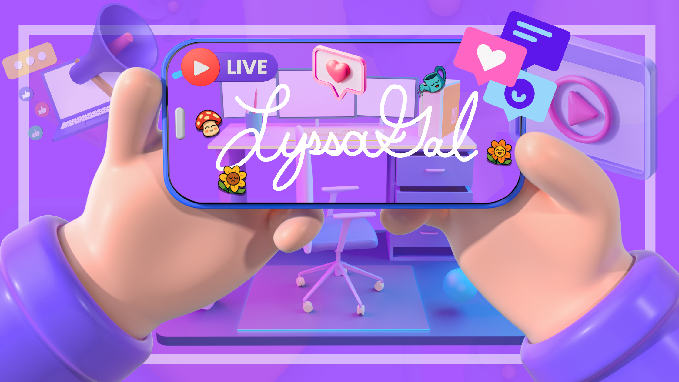 Live streaming art banner